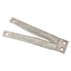 Tinned copper braided flexible jumper ground strap with two end lugs